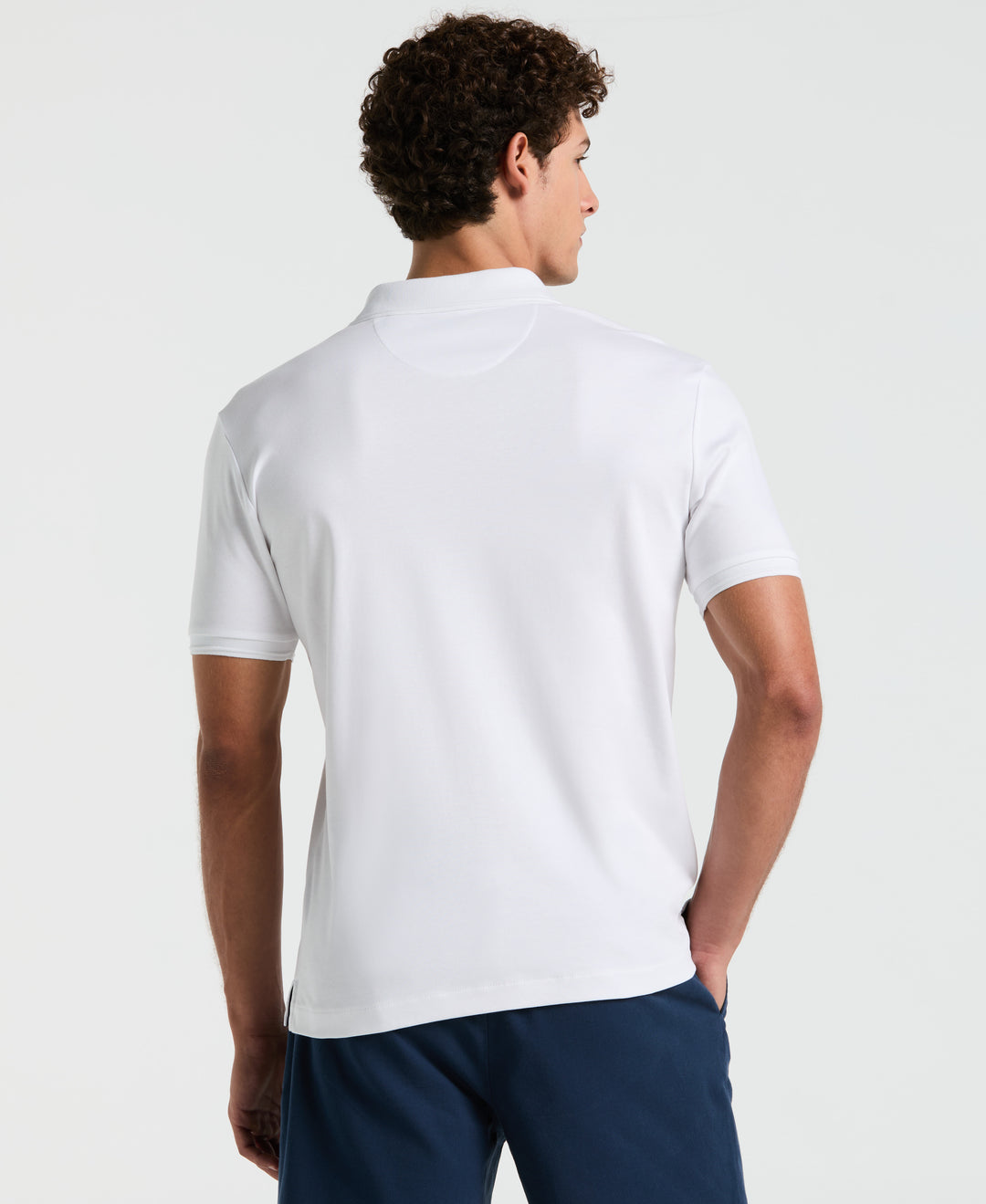 Organic Cotton Interlock Daddy Polo (Bright White)