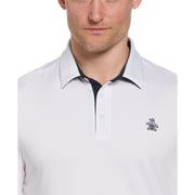 Original Block Design Short Sleeve Golf Polo Shirt (Bright White) 