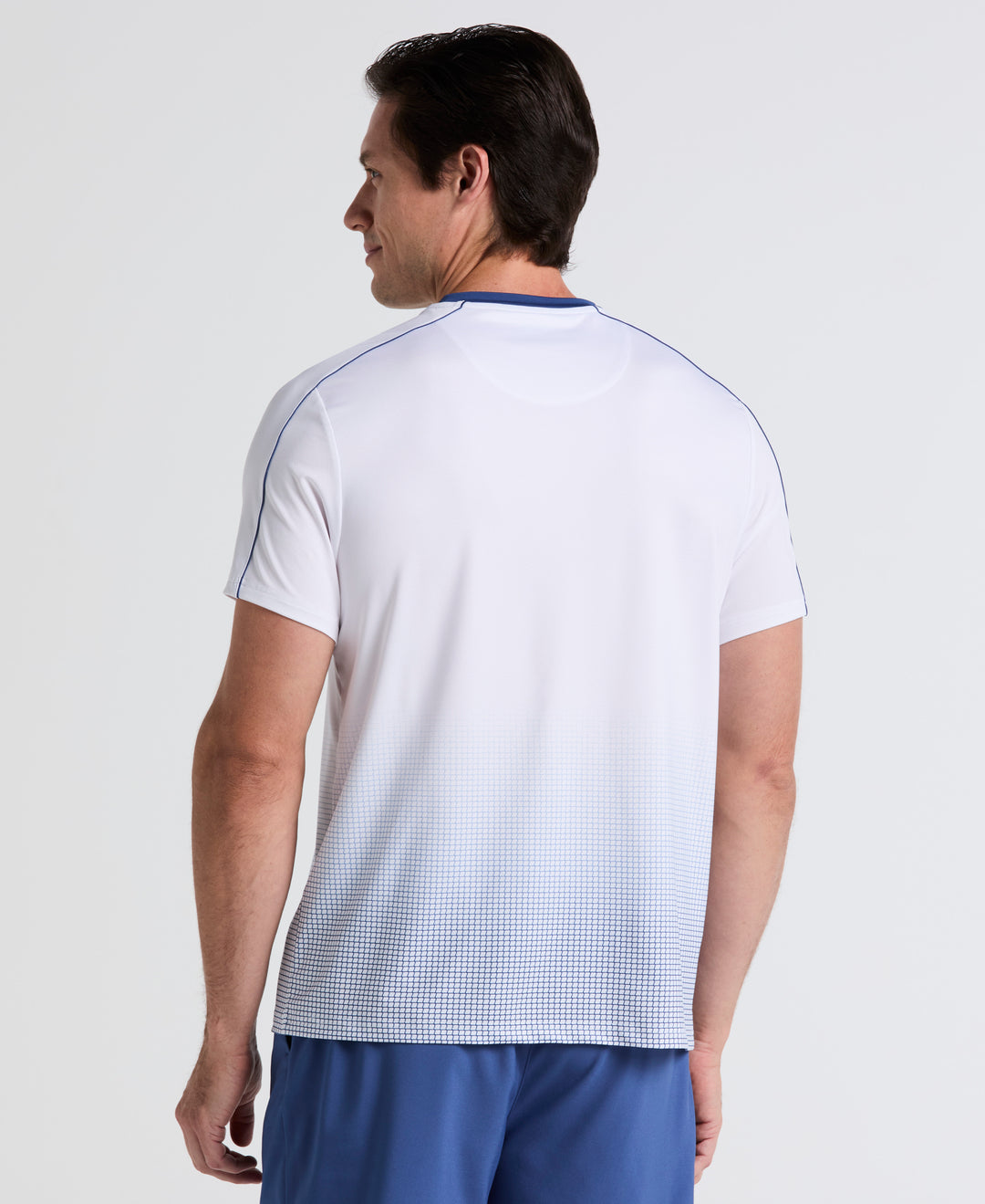 Performance Ombre Block Tennis Tee (Bright White)