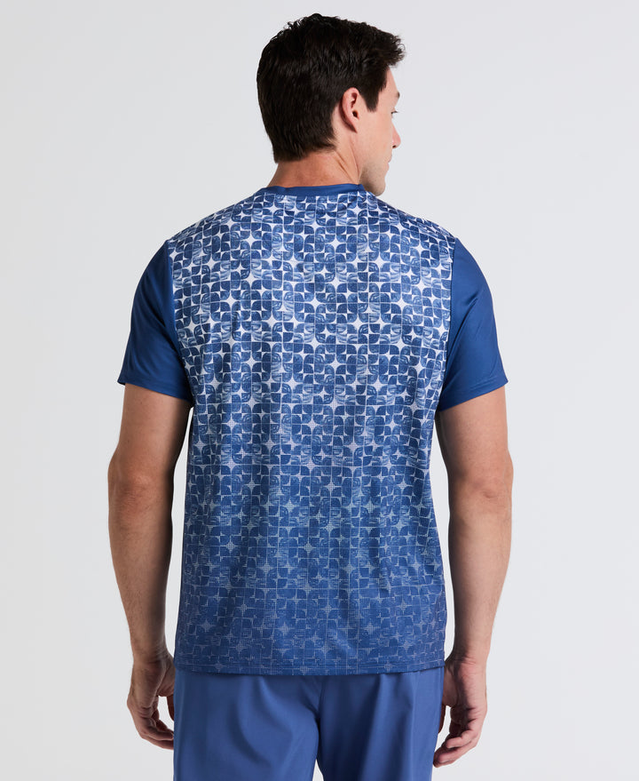 Performance Ombre Block Tennis Tee (True Navy)