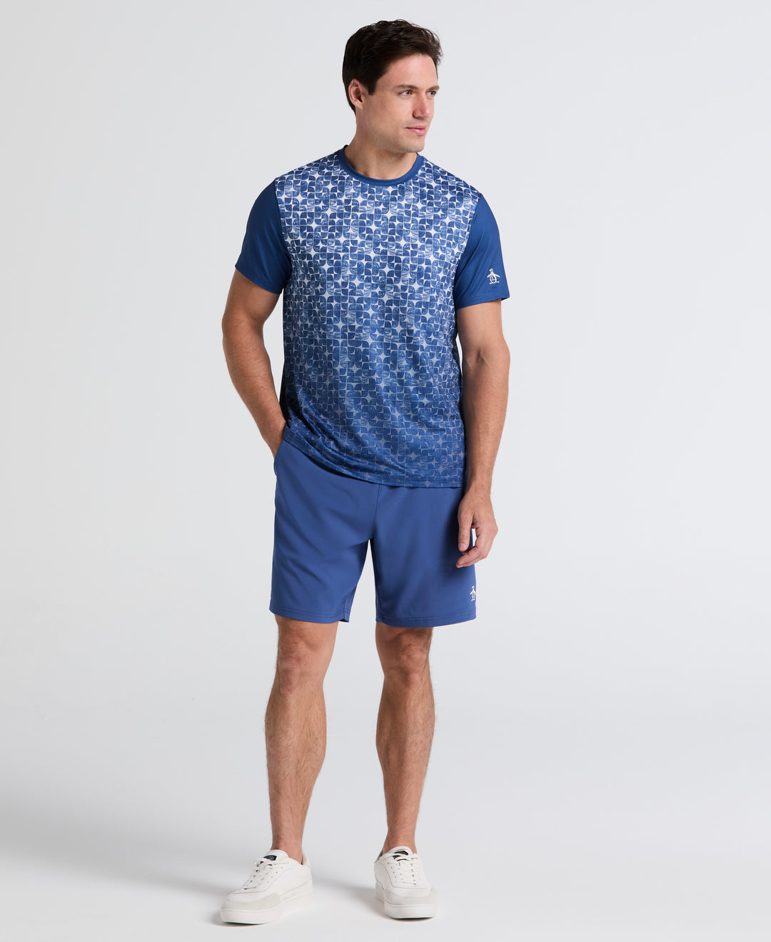 Performance Ombre Block Tennis Tee (True Navy)