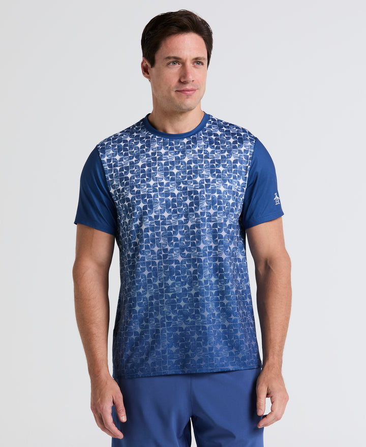Performance Ombre Block Tennis Tee (True Navy)