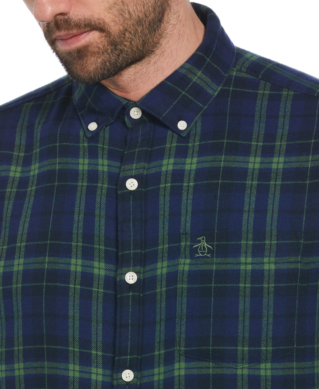 Plaid Flannel Shirt (Medieval Blue)