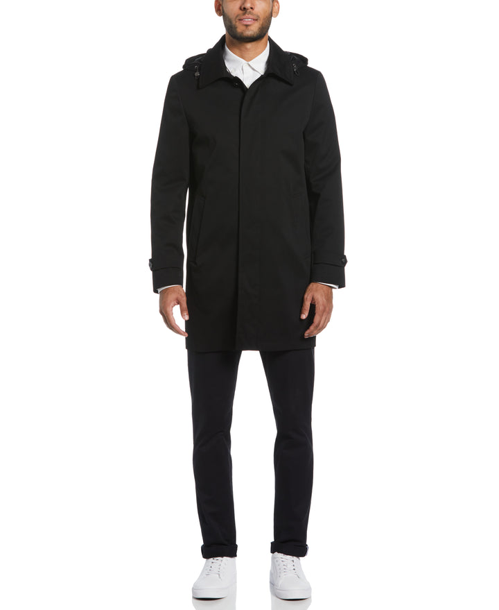 Black Portland Rain Coat  (Black)