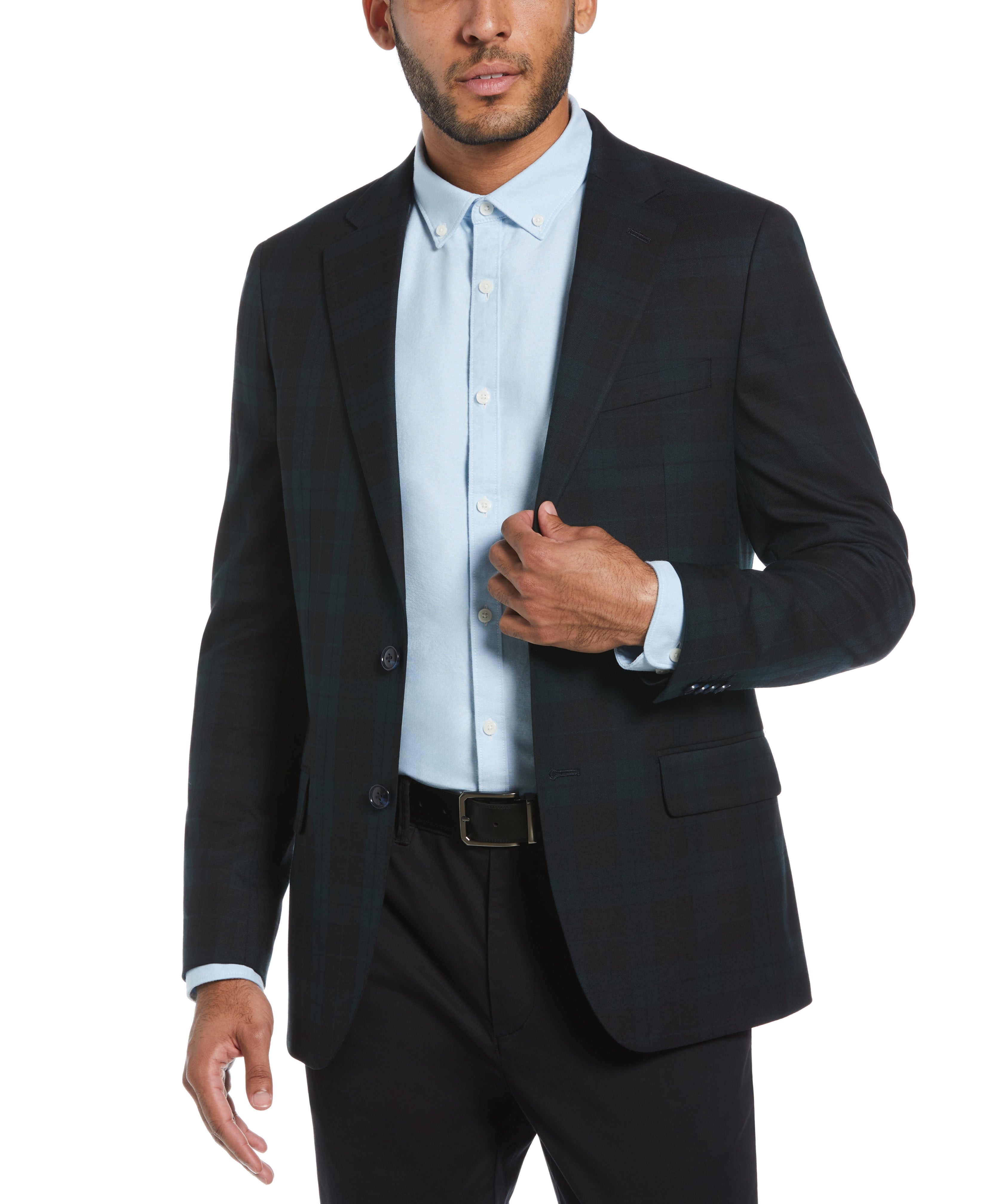 Original Penguin Men's Slim Fit Plaid Sport Coat, Size 40, Polyester/Viscose/Spandex