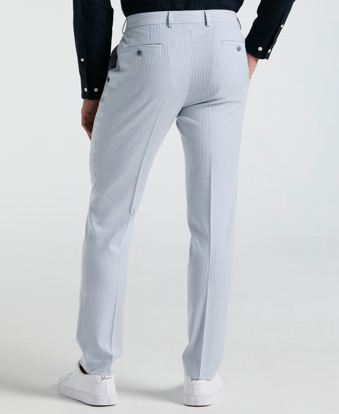 Striped Suit Separate Pant (Light Blue)