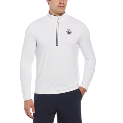 Technical Earl 1/4 Zip Long Sleeve Golf Sweater (Bright White) 