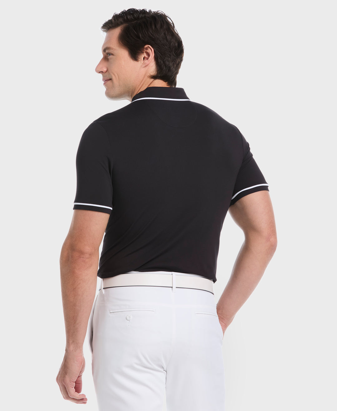 Technical Earl Short Sleeve Golf Polo Shirt (Caviar)