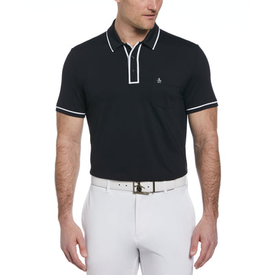 Technical Earl Short Sleeve Golf Polo Shirt (Caviar) 