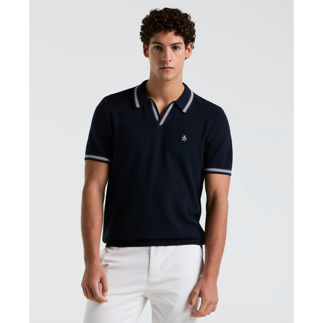e*i様 *p(R)ojectR® Knit Polo Shirt Amazon.com: OXKNIT Men's Zipper Retro Polo Shirt Textured