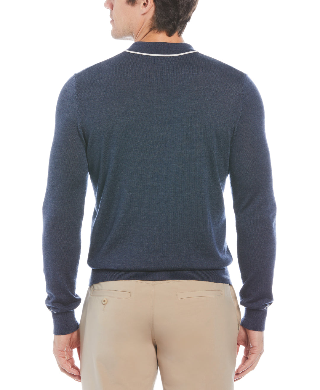 The Earl Merino Wool Blend Golf Sweater (Black Iris Bijou Hthr)