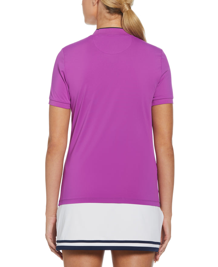 Color Block Polo (Purple Cactus Flower)
