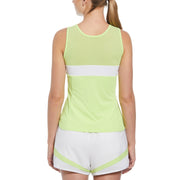 Women's Color Block Tennis Tank Top (Sharp Green) 