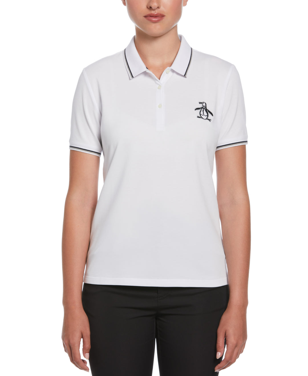 Large Pete Logo Polo (Bright White)