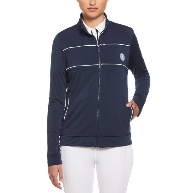 Women's Performance Track Style Tennis Jacket - Blue
