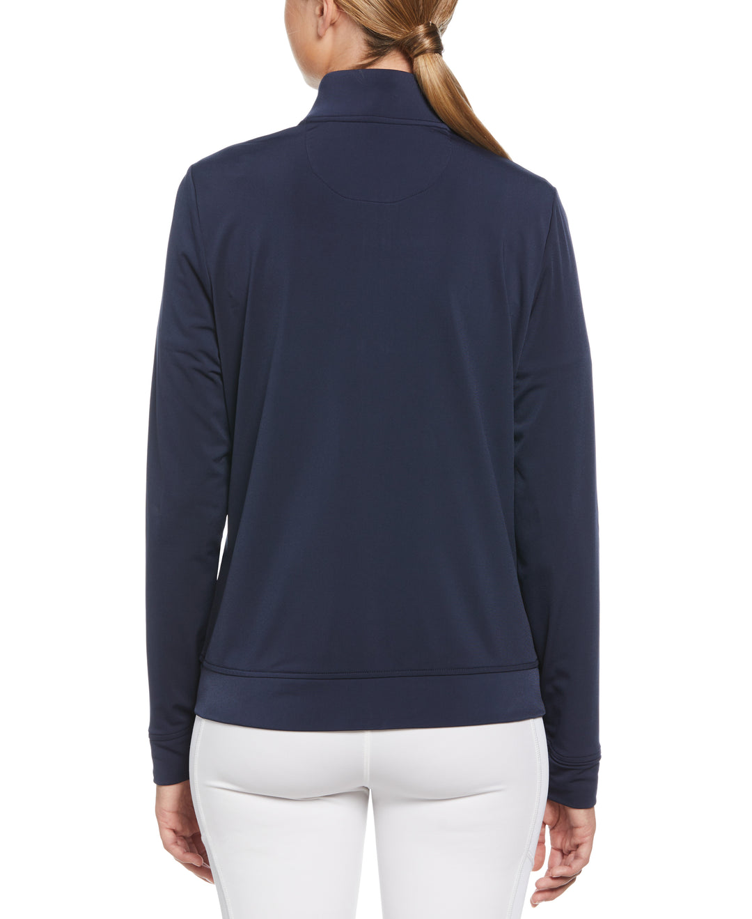 Womens Performance Track Style Tennis Jacket (Black Iris)