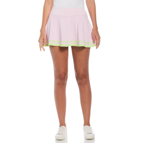 Women's Ribbed Flounce Tennis Skort (Gelato Pink) 