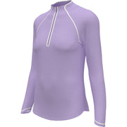 Women's Tennis Quarter Zip Long Sleeve (Lavender) 