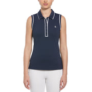 Veronica Sleeveless Golf Polo Shirt (Black Iris) 