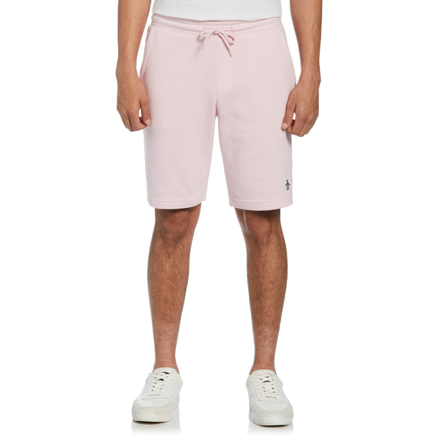 Mens pink sales fleece shorts
