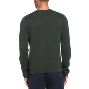 Engineered Chest Stripe Sweater (Deep Forest) 