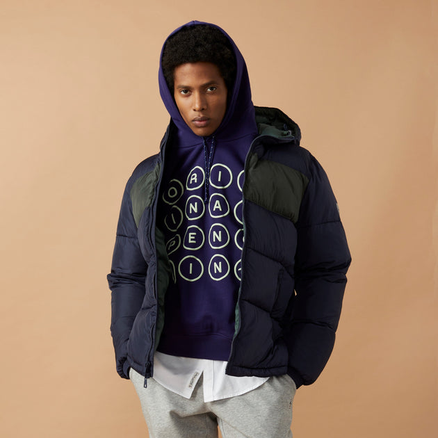 Heavyweight Color Block Hooded Puffer Jacket Original Penguin US