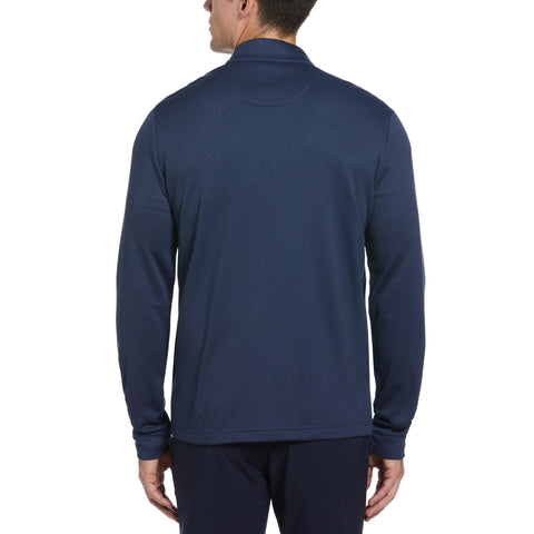 1/4 Zip Golf Pullover (Black Iris Bijou Hthr) 