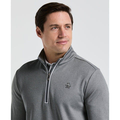 1/4 Zip Golf Pullover (Quiet Gray Heather) 