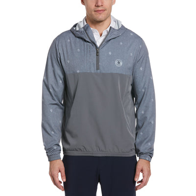 1/4 Zip Printed Pete Wind Hoodie (Quiet Shade) 