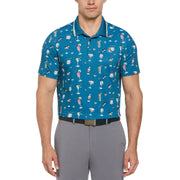 19th Hole Print Polo (Corsair) 