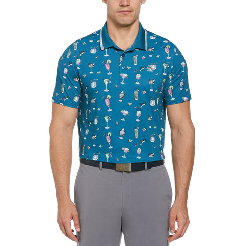 19th Hole Print Polo (Corsair) 