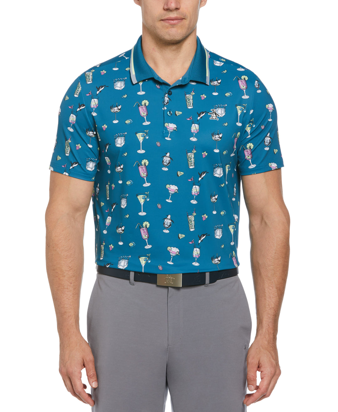 19th Hole Print Polo (Corsair) 