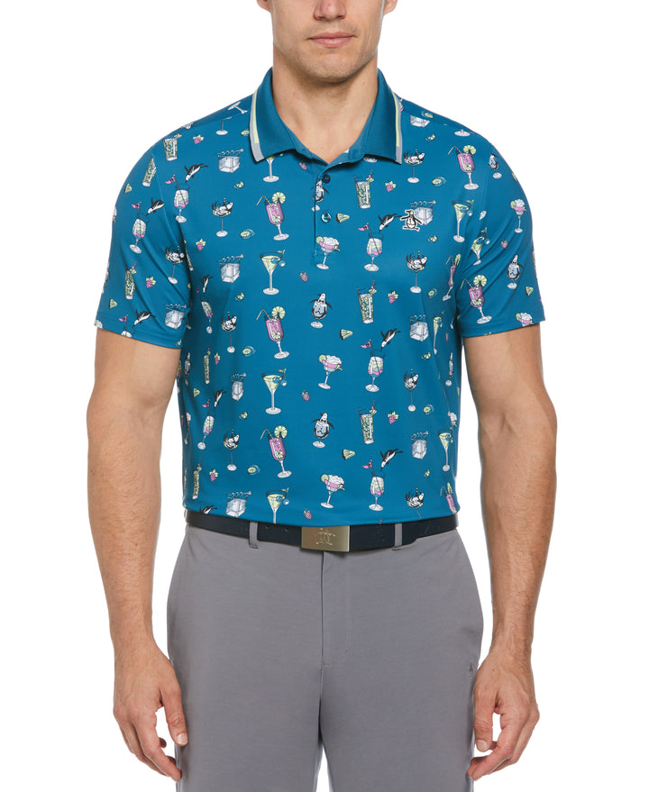 19th Hole Print Polo (Corsair) 