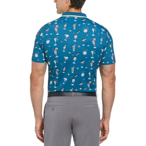 19th Hole Print Polo (Corsair) 