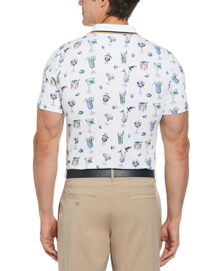 19th Hole Print Polo (Bright White) 