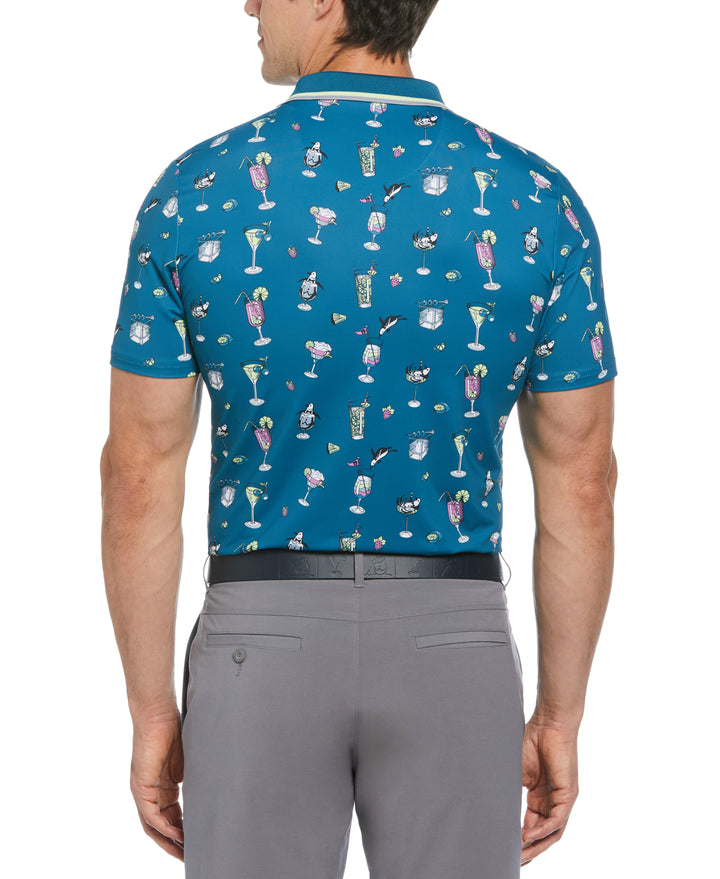 19th Hole Print Polo (Corsair) 