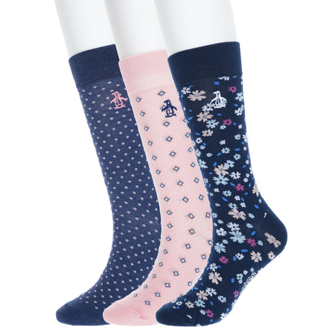 3 Pack Doherty Floral Dress Sock (Navy) 