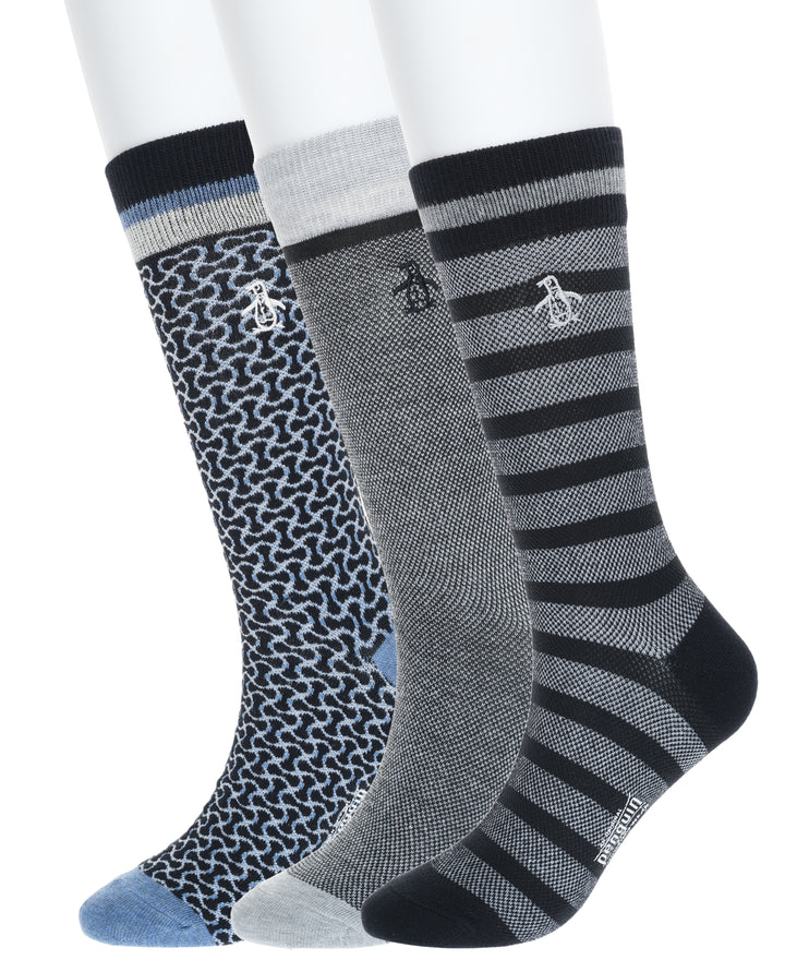 3 Pack Janson Geo Dress Sock (Denim) 