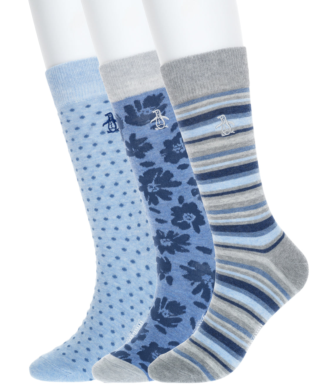 3 Pack Wrigley Stripe Dress Socks (Grey) 
