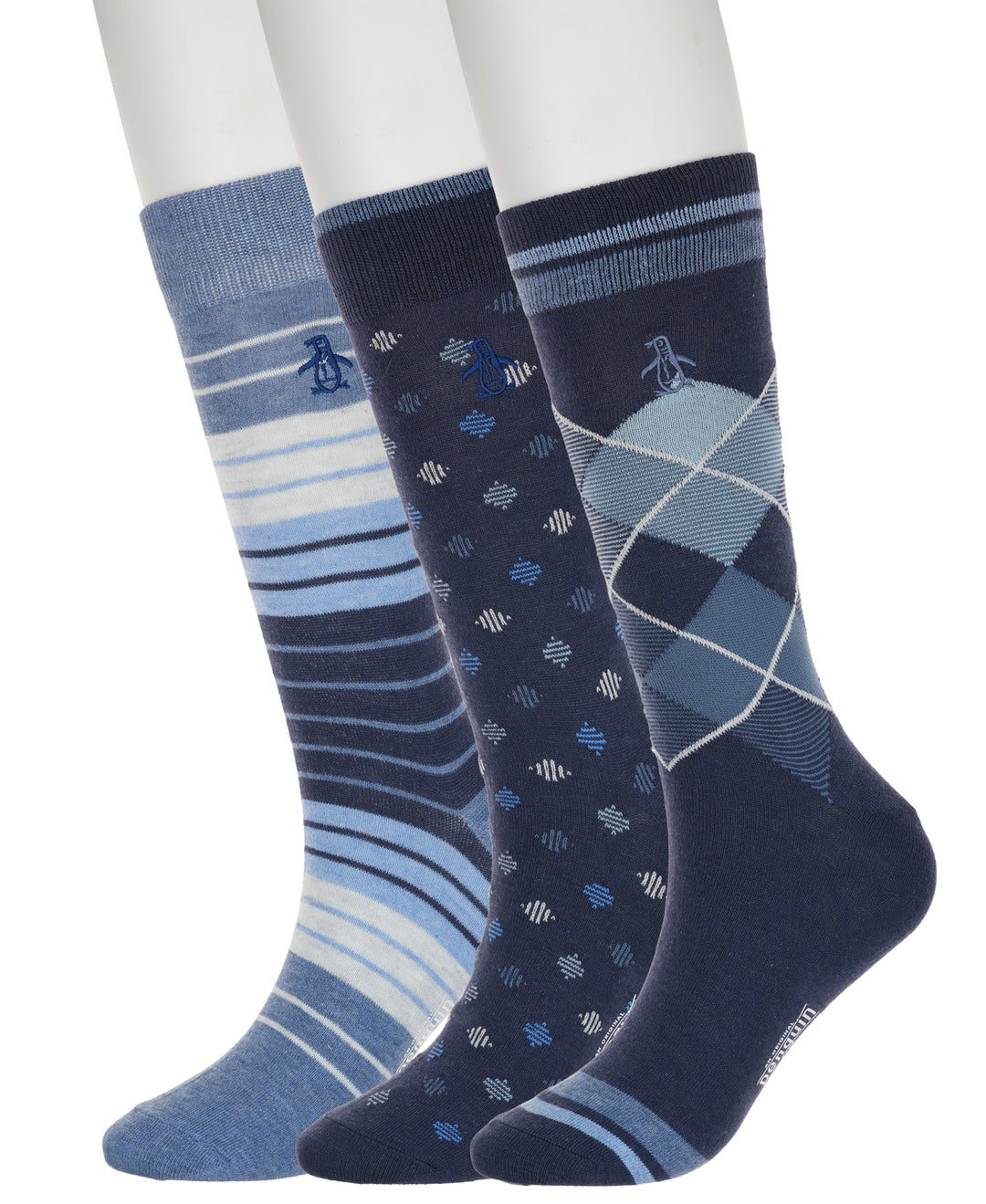 3 Pack Henley Lined Diamond Sock (Dark Navy) 