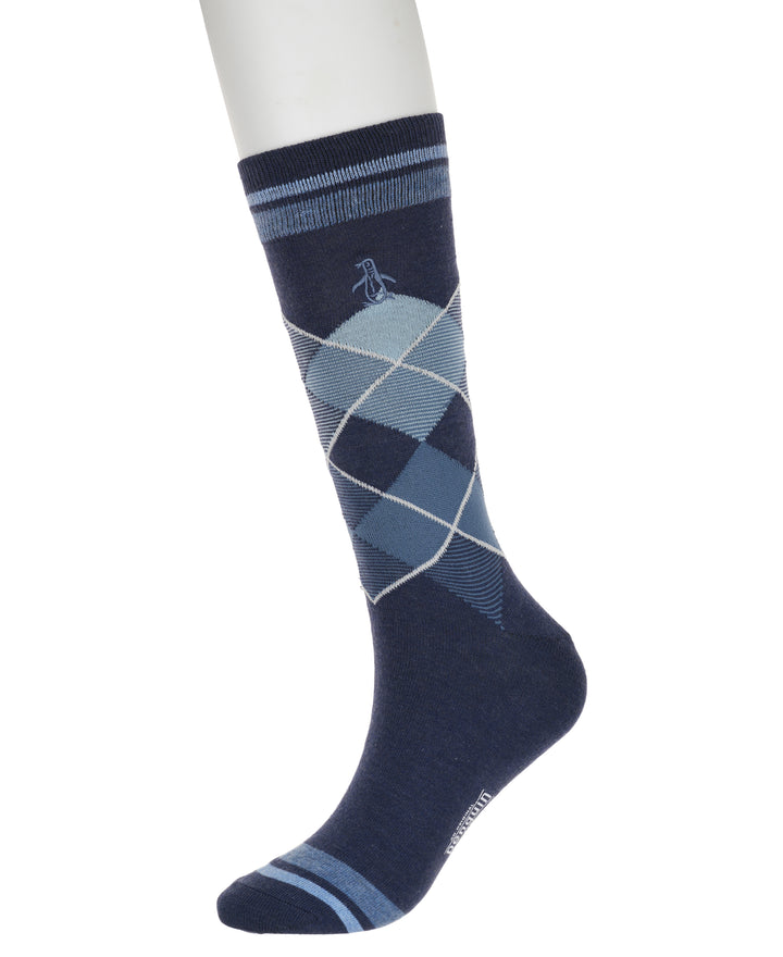 3 Pack Henley Lined Diamond Sock (Dark Navy) 