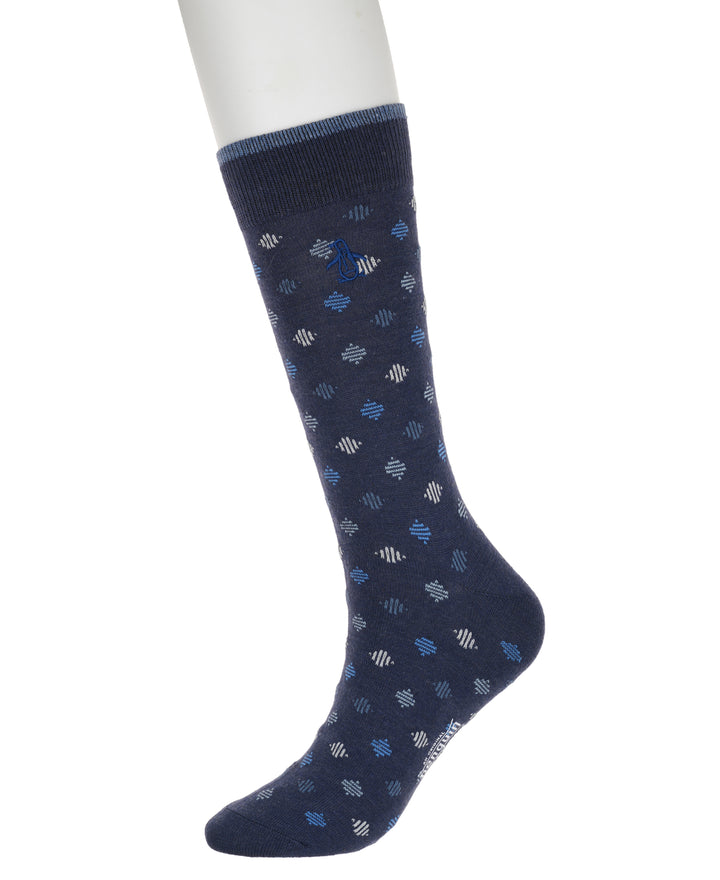 3 Pack Henley Lined Diamond Sock (Dark Navy) 