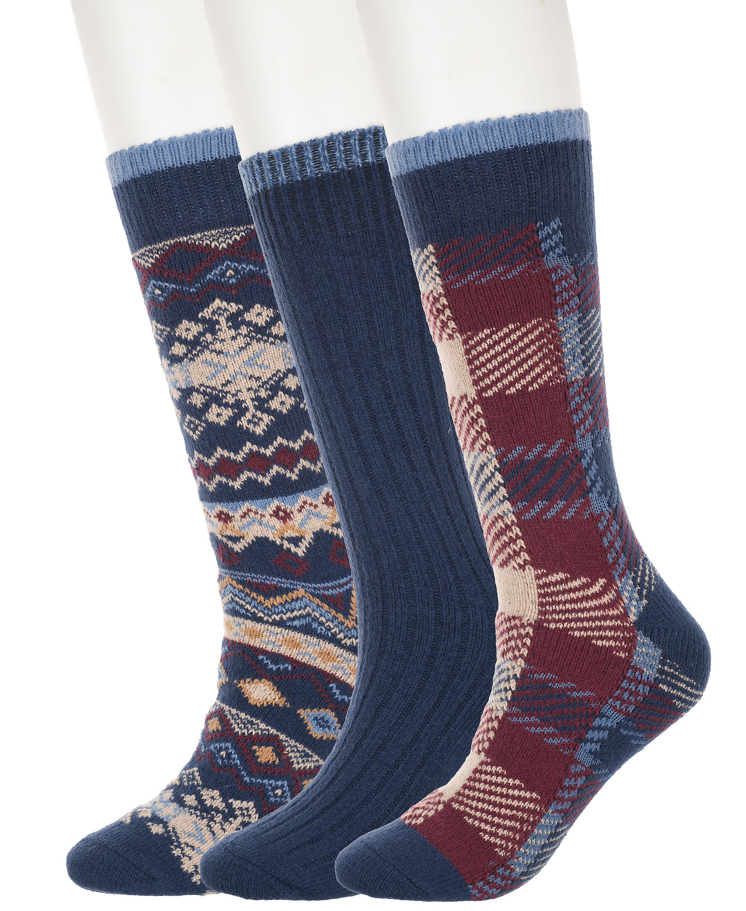 3 Pack Northeastern Fairisle Sock (Navy) 