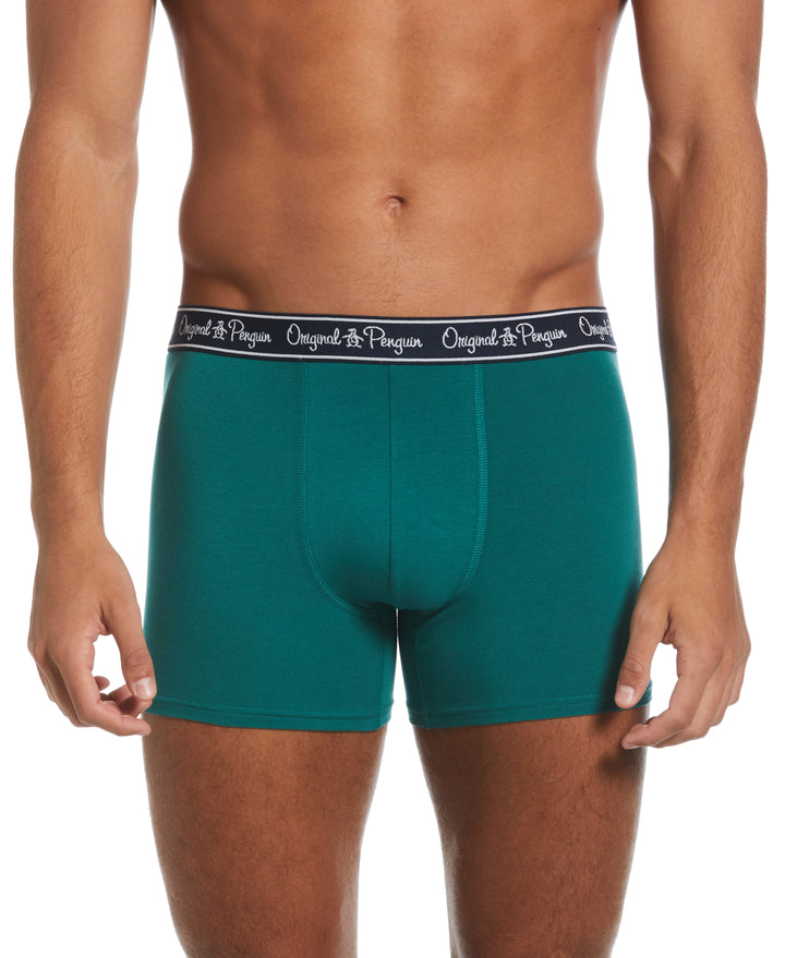 3 Pack Solid Boxer Brief  (Navy/Skydiv/Antq Grn) 