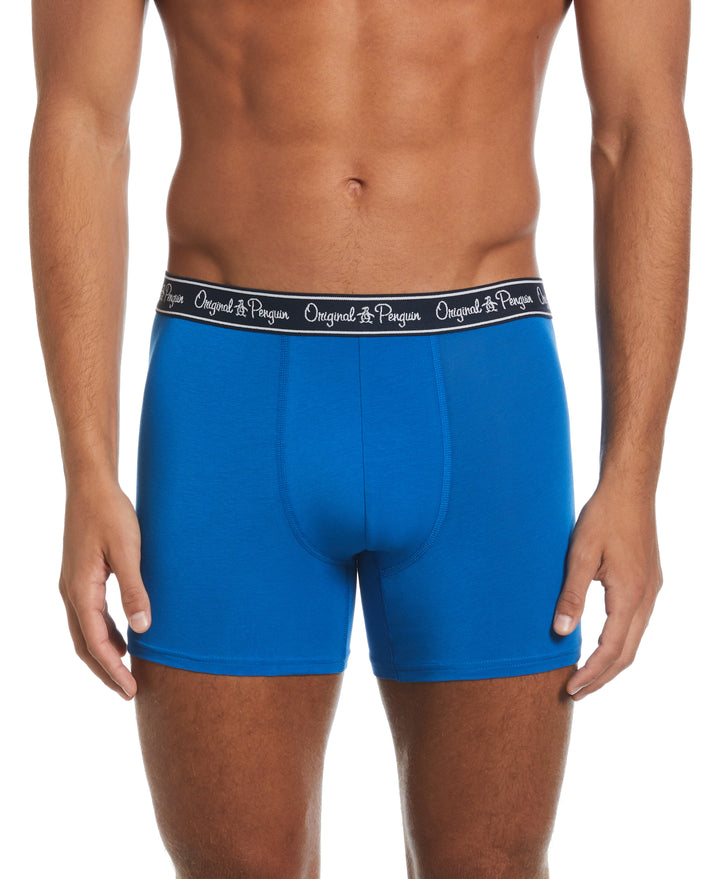 3 Pack Solid Boxer Brief  (Navy/Skydiv/Antq Grn) 
