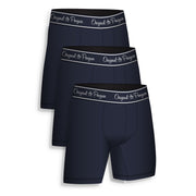 3 Pack Solid Navy Contour Boxer Brief-Underwear-Original Penguin