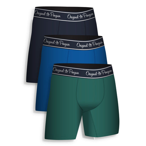 3 Pack Solid Contour Boxer Brief-Underwear-Original Penguin