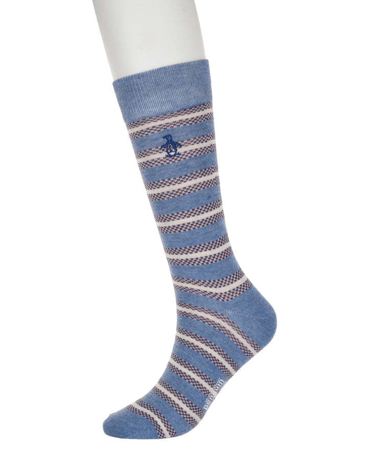 3 Pack Striped Diamond Wyatt Sock (Denim) 