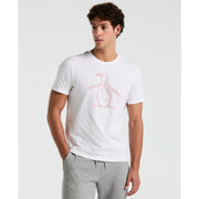 3D Dot Penguin Jersey Graphic Tee-Tees-Bright White/Dark Sapphire-XS-Original Penguin