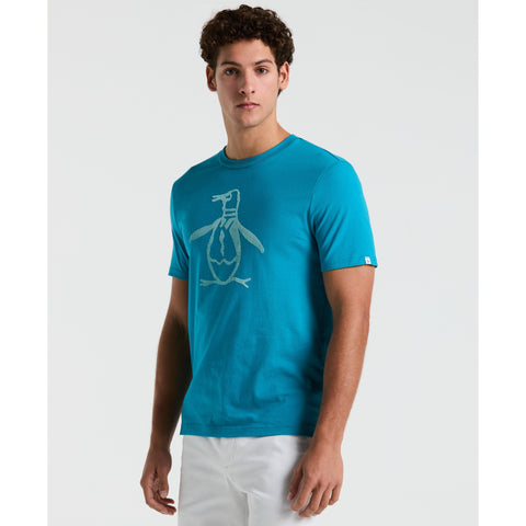 3D Dot Penguin Jersey Graphic Tee-Tees-Mosaic Blue-XS-Original Penguin